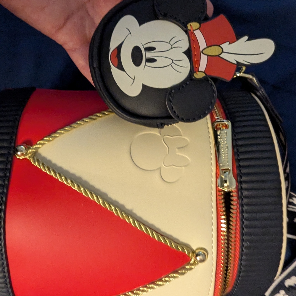 Disney Crossbody Bag with Minnie Mouse Design - Red, Black, Cream